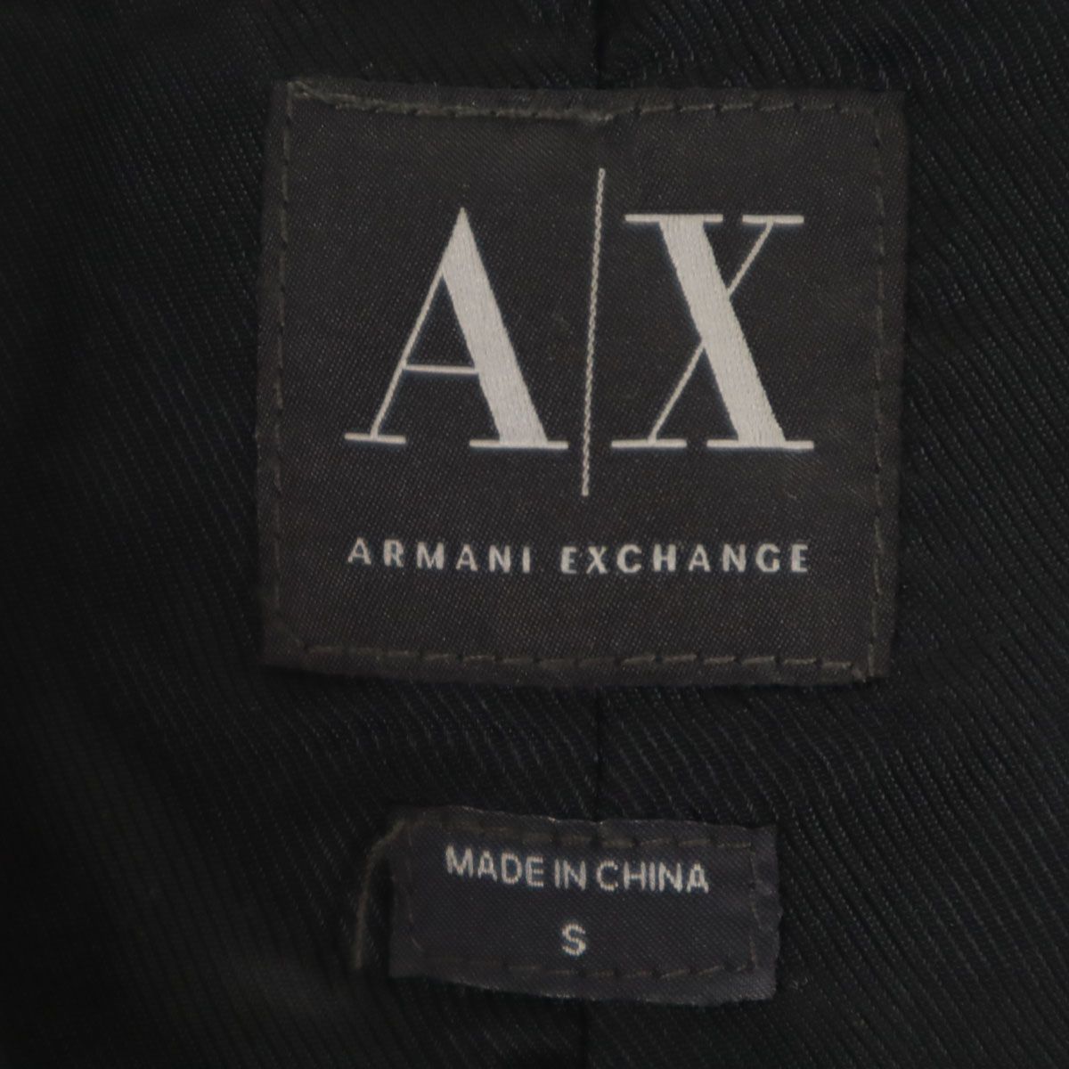 ARMANI EXCHANGE アルマーニエクスチェンジ 羊革レザー切替 フーデッド 