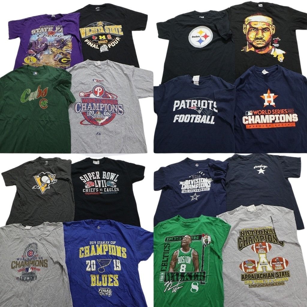 古着卸 まとめ売り 半袖Tシャツ 16枚セット (メンズ M ) プロチーム NBA NFL MS9419