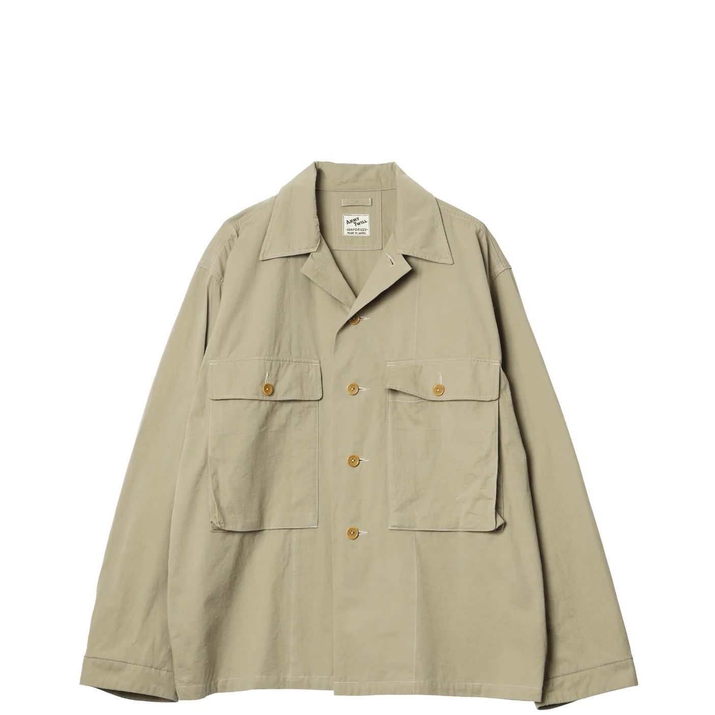 ARMY TWILL / Vintage Gabardine Shirt JK   BEIGE