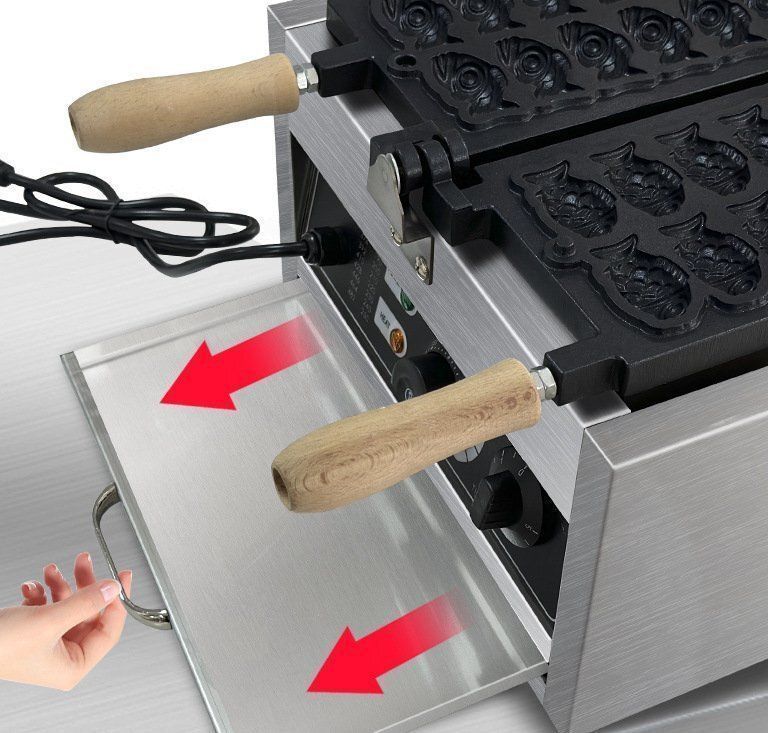 業務用ガスたい焼き機器14孔魚のあん入り和風ちくわ設備です