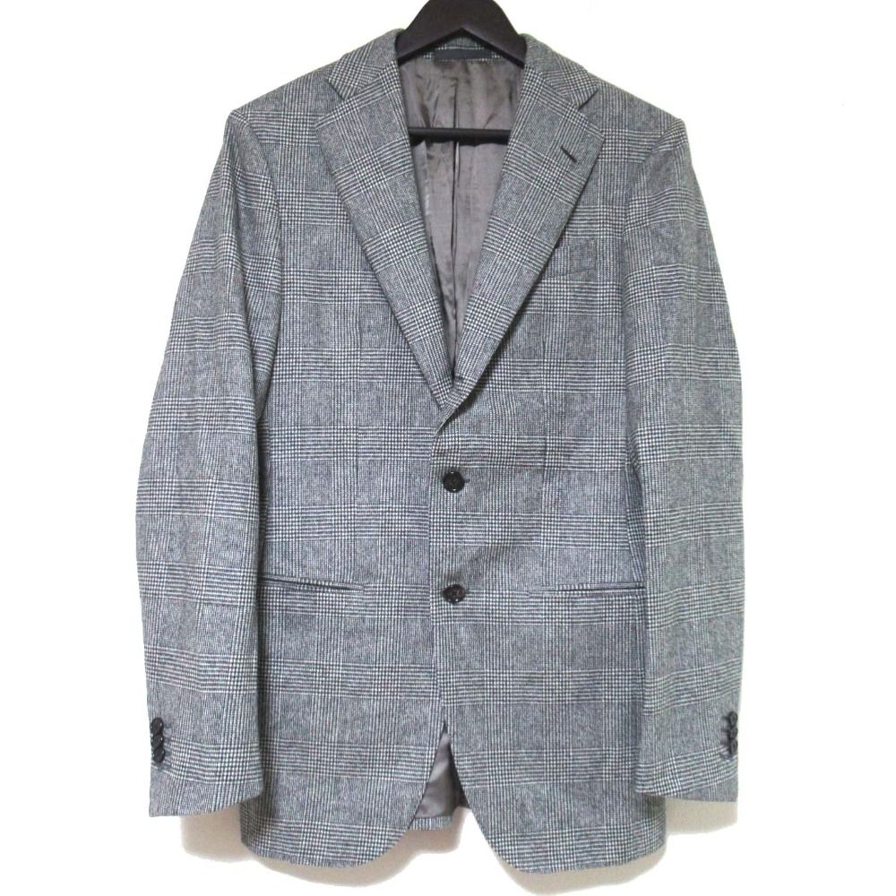 【Caruso 】カルーゾ　グレンチェックスーツ 美品 caruso カルーゾ グレンチェック柄 ウール テーラード
