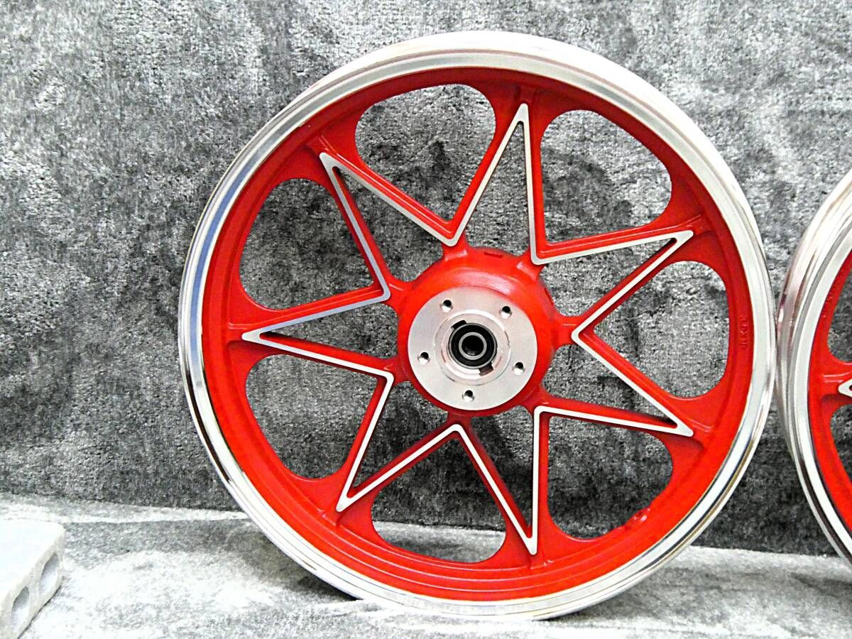 ゼファーχ キャストホイール 赤|レッド アルミ 前後18インチ ナインキャスト ゼファー400カイ ZR400G 送料無料 DECORATOM_COM_BR