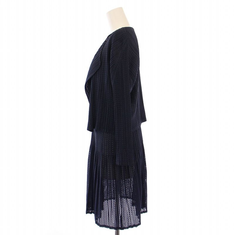 PLEATS PLEASE 長袖カーディガン　プリーツスカートセット プリーツプリーズ PLEATS PLEASE イッセイミヤケ セットアップ