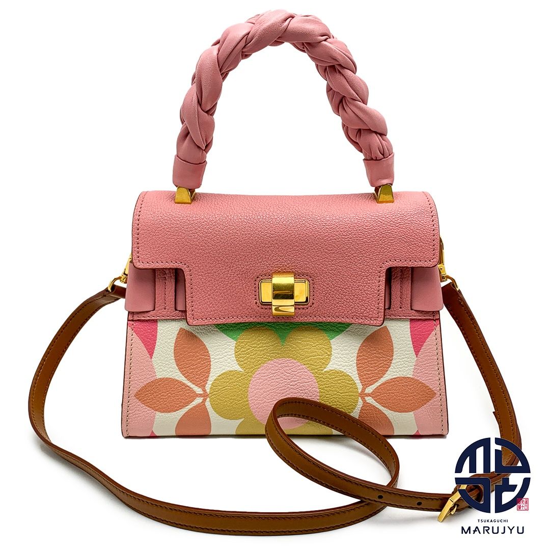 MIUMIU miumiu ミュウミュウ 5BA046 マドラス ピンク フラワーデザイン 