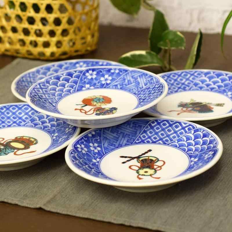 和座の蔵 お皿 セット おしゃれ 食器 九谷焼 小皿 5枚組 絵変り