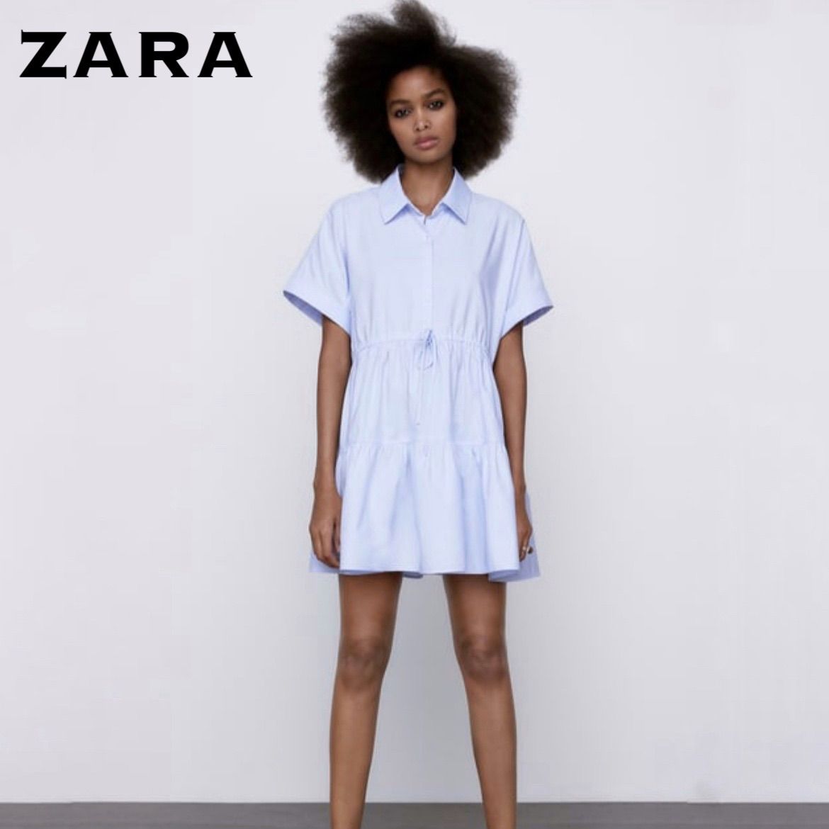 新品☆ZARA ザラ プリーツワンピース ZARA - 新品タグ付き ZARA ザラ ボックスプリーツワンピース