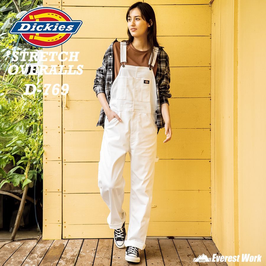 Dickies サロペット(ホワイト) Dickies オーバーオール/サロペット/白