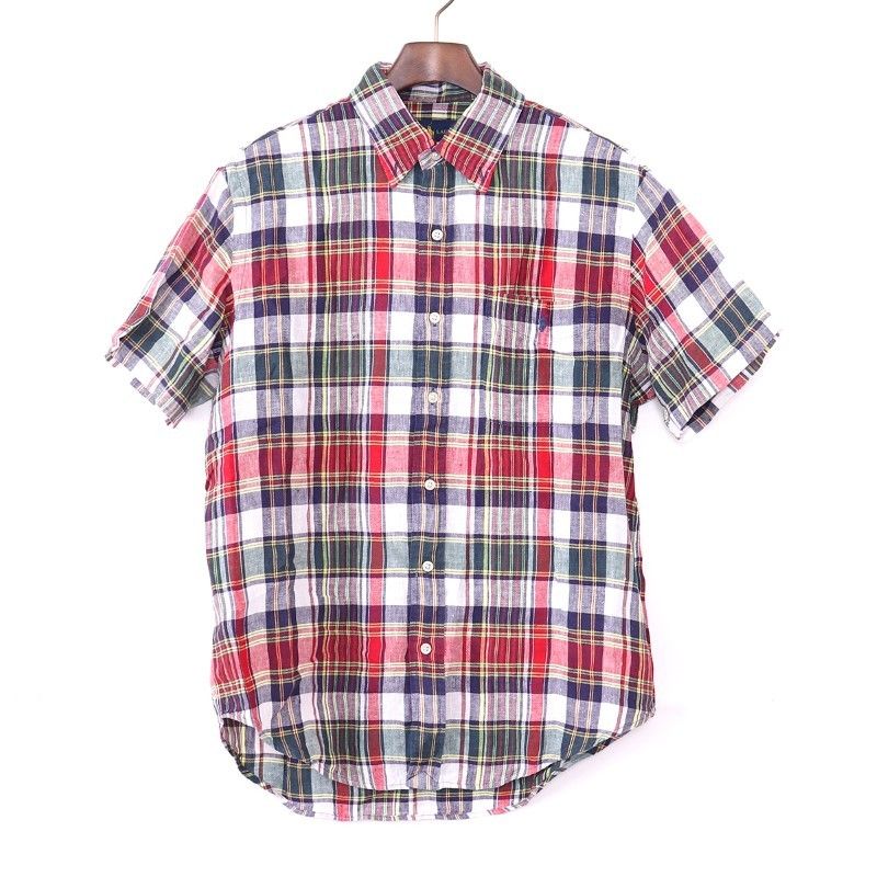 RALPH LAUREN チェック柄半袖シャツ L