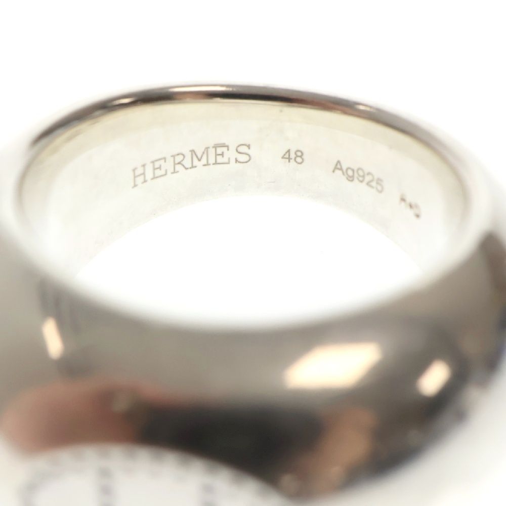  シルバーリング HERMES (エルメス) エブリン エクリプス パンチング シルバーリング 48
