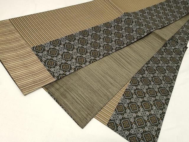 平和屋着物○全通柄袋帯 切嵌蜀江花文 正絹 逸品 CAAX0566yk