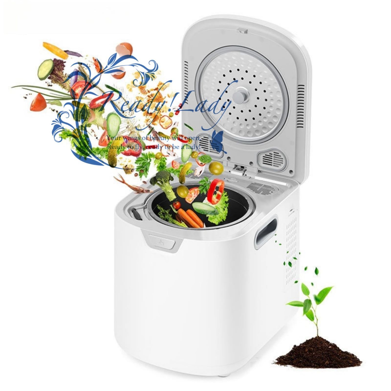 新アップグレード 生ゴミをギュッと削減 生ごみ処理機粉砕 乾燥 新型加熱式 電気式 静音 助成金対象 肥料 ホワイト