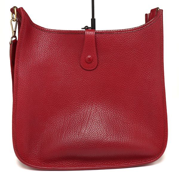 エルメス エブリンGM レッド トリヨンクレマンス □G刻印 HERMES 