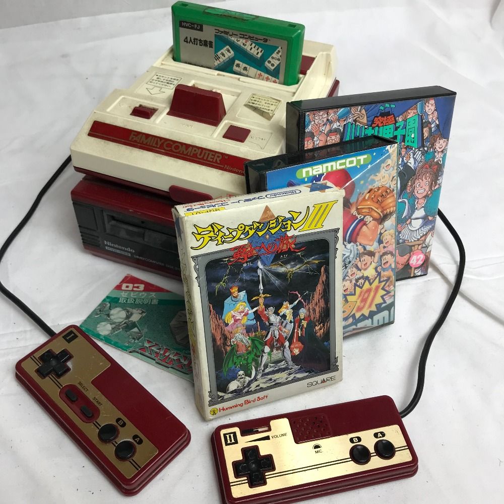 任天堂レトロ ディスプレイ用[任天堂FC本体セット] ファミコン+ディスクシステム+空き箱(3)+取説 動作未確認 ばら売り返品交換不可【中古】 -  メルカリ