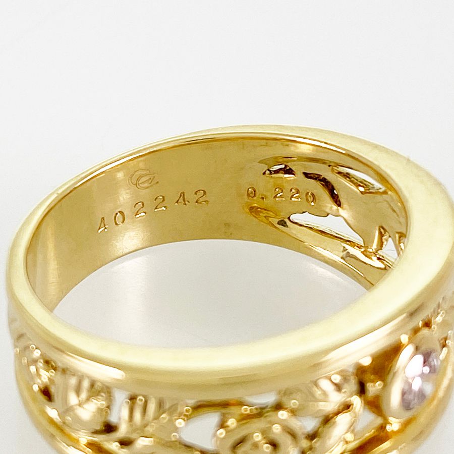 カレライカレラ Carrera y Carrera リング K18YG ダイヤモンド ローズ