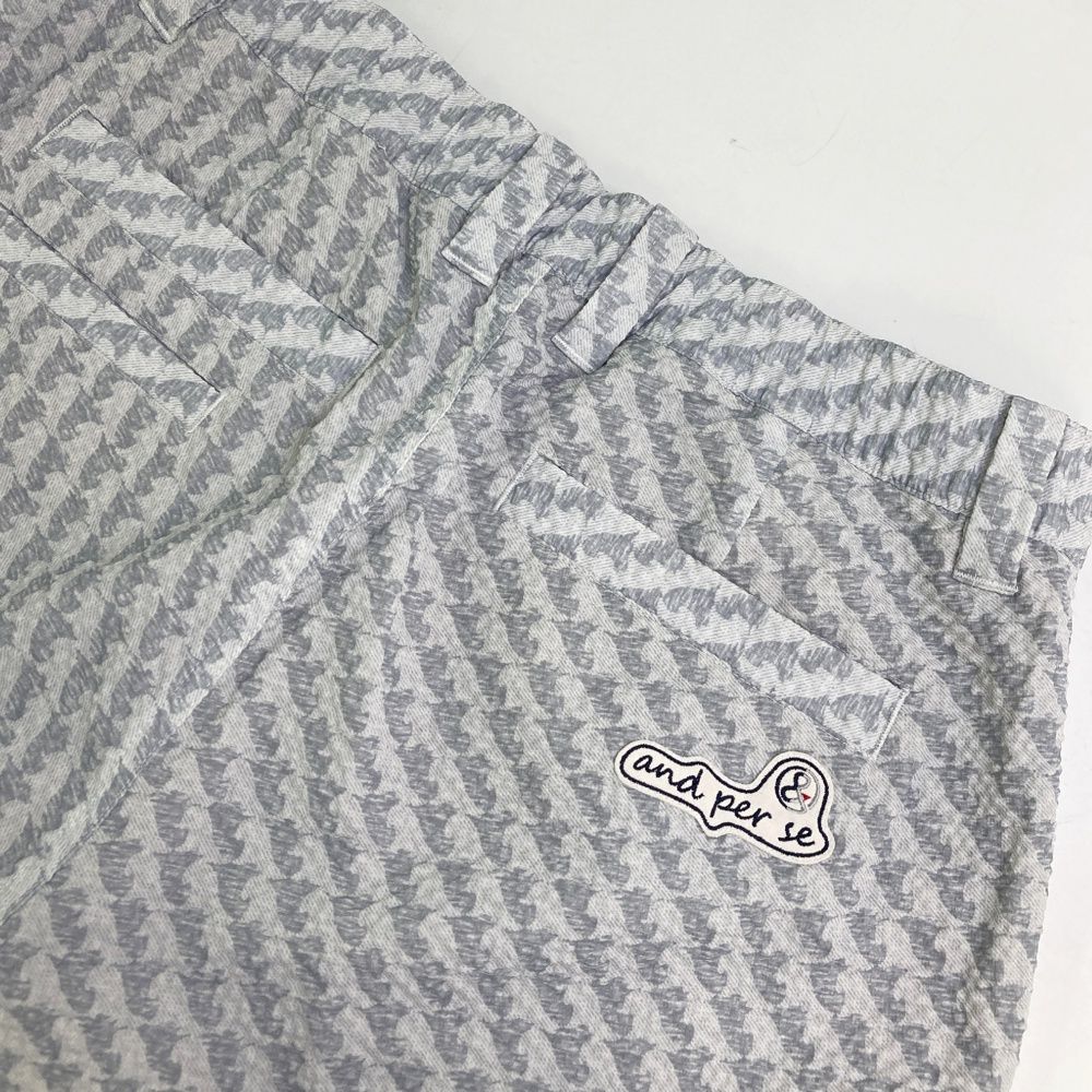 and per se アンパスィ パンツ 総柄 ブラウン Mサイズ and per se