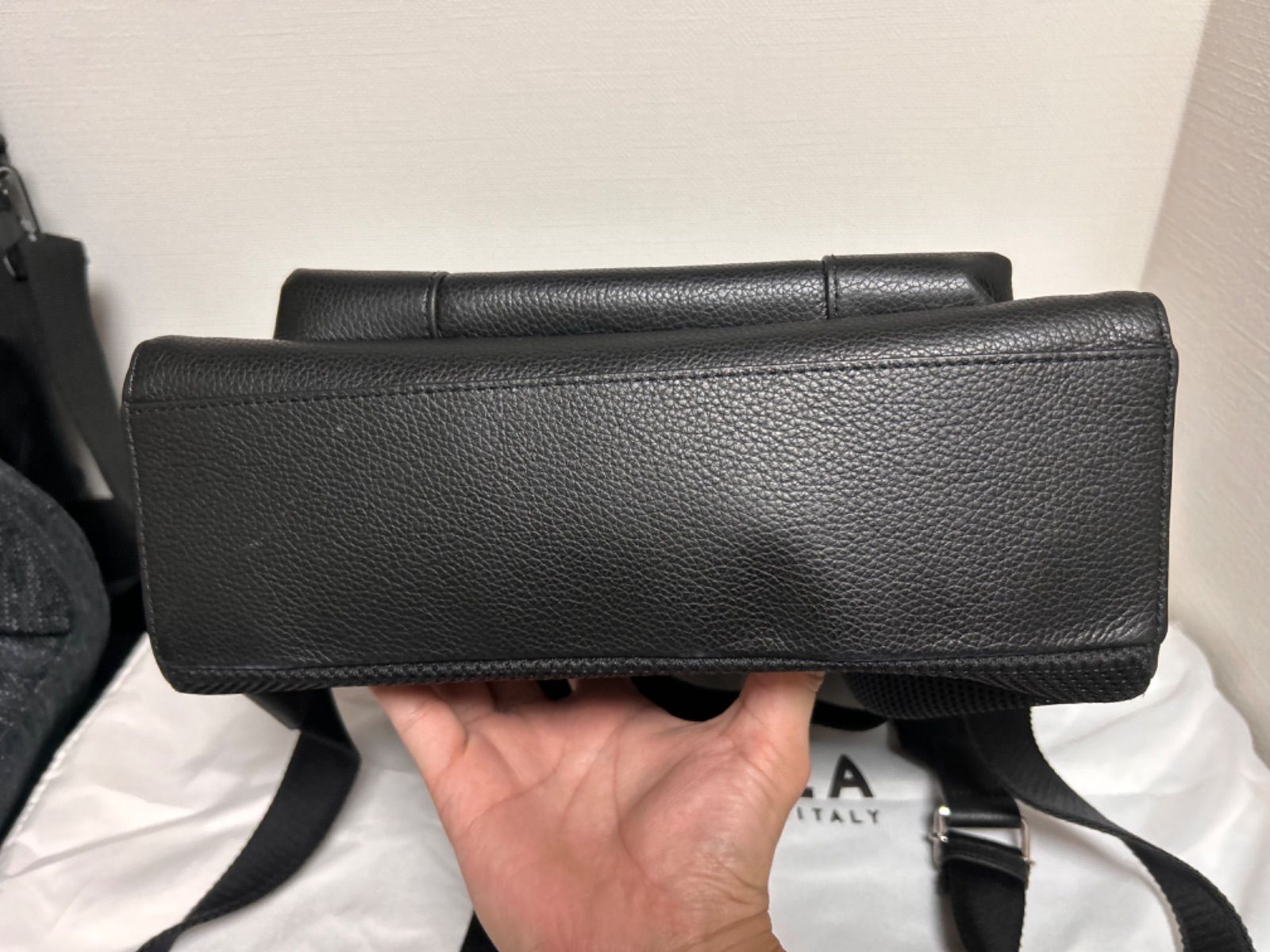 【美品】フルラ　リュック　スキューバ　オールレザー　ハンドバッグ　2way 黒 フルラ FURLA バックパック スキューバ 2way リュック レザー 黒