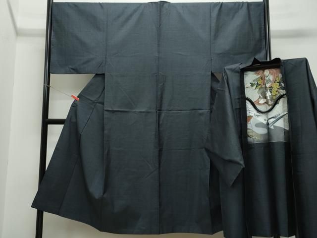平和屋着物●男性 本場大島紬 アンサンブル 80亀甲 総詰め 正絹 CAAR8135vf