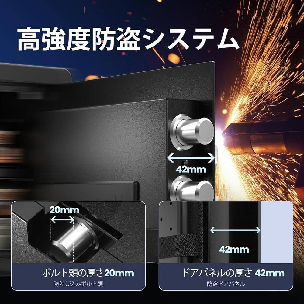 収納ラック-ドアオーガナイザー クイックアクセス指紋安全