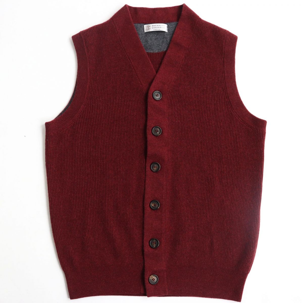 カシミア　イタリア製　ベスト　ニット　ブルネロクチネリ ブルネロクチネリ カシミヤ100％ ニットベスト 50 イタリア製