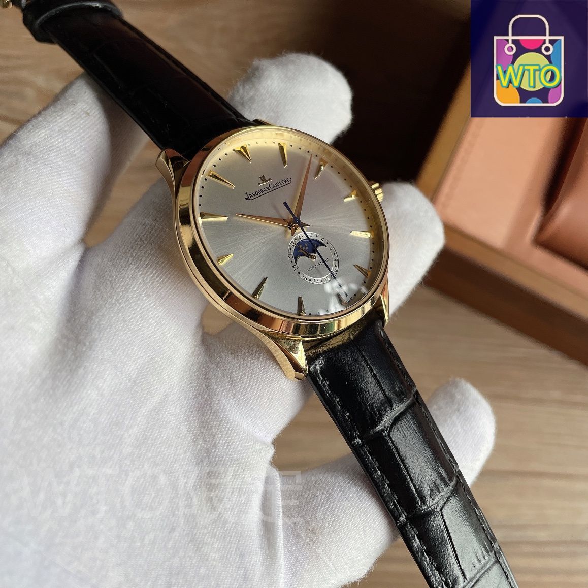 今日 Jaeger-LeCoultre ジャガールクルトル ムーンフェイズマスター 月相とカレンダー表示機能を備える-WTO輸2入