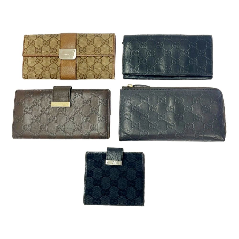 GUCCI グッチ レザー GGキャンバス 財布5点セット 411427 長財布
