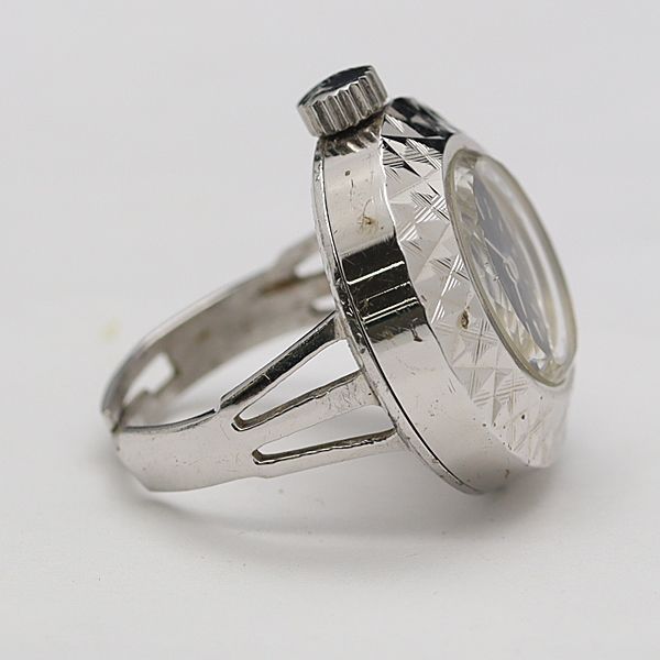 ロンジン 手巻き 239356 カットガラス シルバー文字盤 レディース