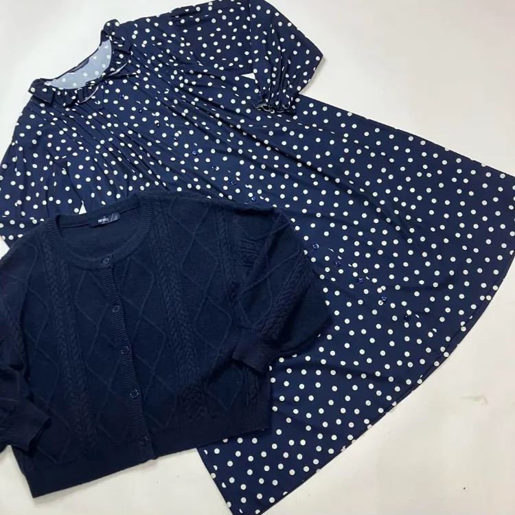 ♥ ピンクハウス ネイビー ワンピース ニットカーディガン|