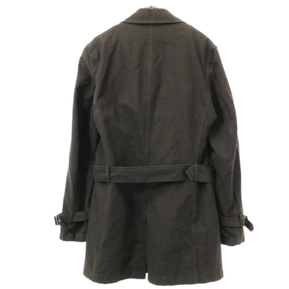 ピーピーエフエム チェック柄 トレンチコート L ブラウン系 PPFM