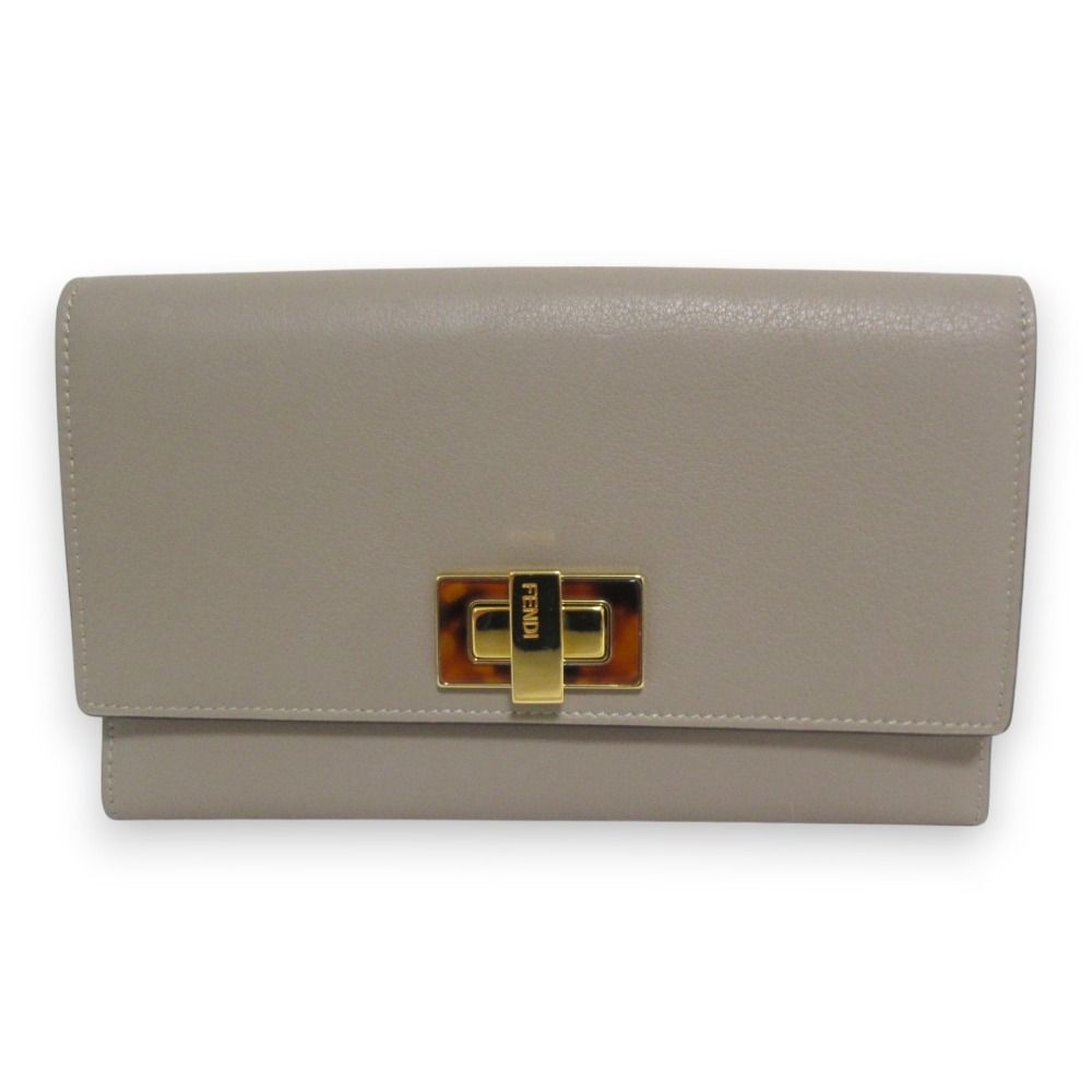 新品同様 FENDI フェンディ ピーカブー レザー 二つ折り長財布 新品同様 FENDI フェンディ ピーカブー レザー 二つ折り長財布