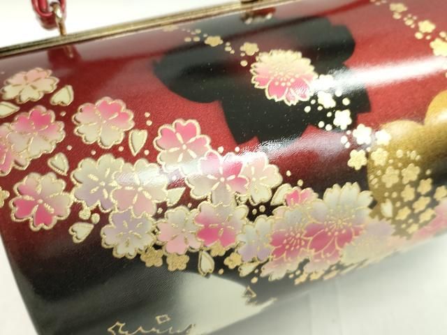 平和屋着物▽和装小物 和装バッグ・草履セット 雲重ね花文 金彩