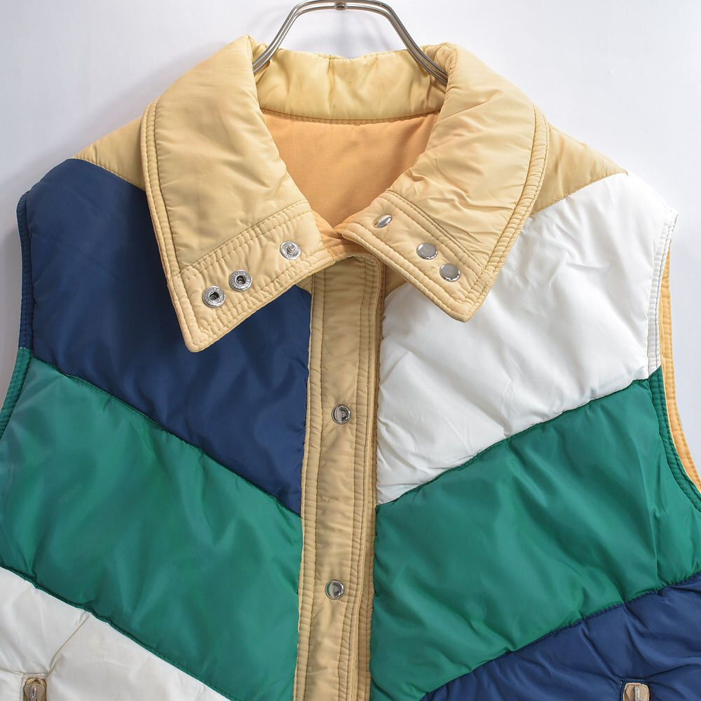 VINTAGE - 80s MOUNTAIN GOAT BY WHITE STAG ホワイトスタッグ キルティングベスト ヴィンテージ 中綿入り リバーシブル ビンテージ USA アメリカ古着 レディースL相当 80s MOUNTAIN GOAT BY WHITE STAG ホワイトスタッグ