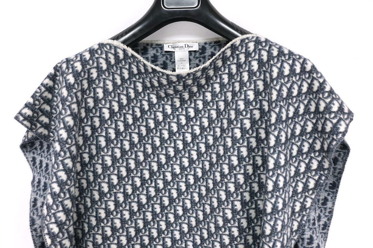 CHRISTIAN DIOR クリスチャン ディオール オブリーク カシミヤ100