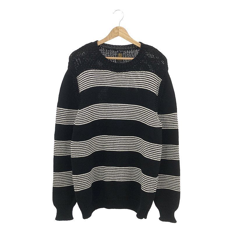 BATONER / バトナ― | コットン ボーダー クルーネックニット | 2