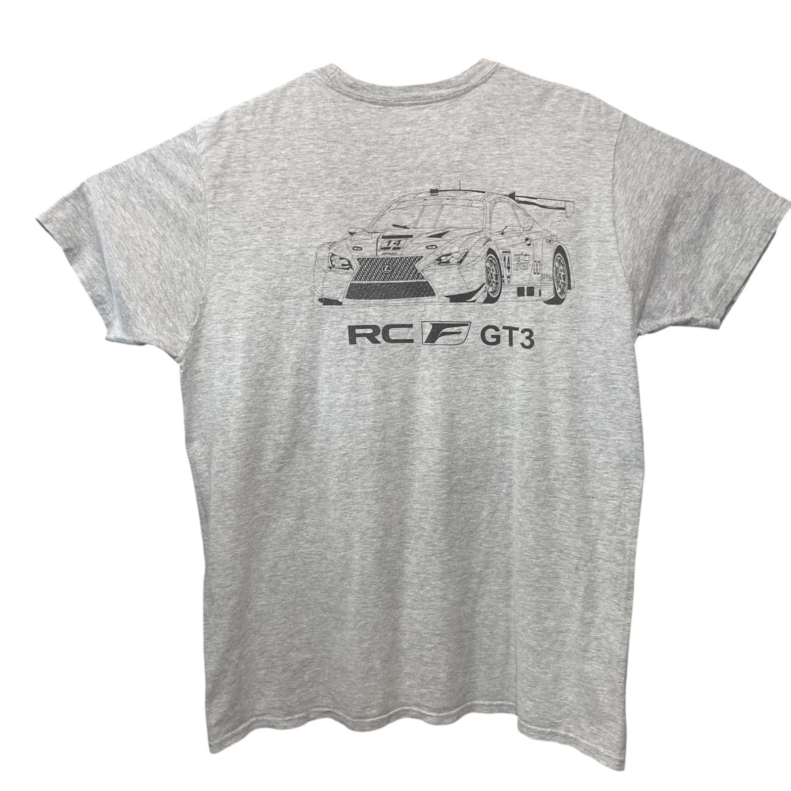 🏎️LEXUS🏎️ RC F GT3 レクサス ビッグロゴ Tシャツ グレー アメリカ