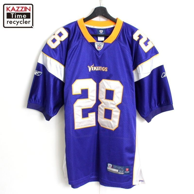 00s NFL Reebok ミネソタ・バイキングス ナンバリング ゲームジャージ ユニフォーム メンズ 表記52サイズ