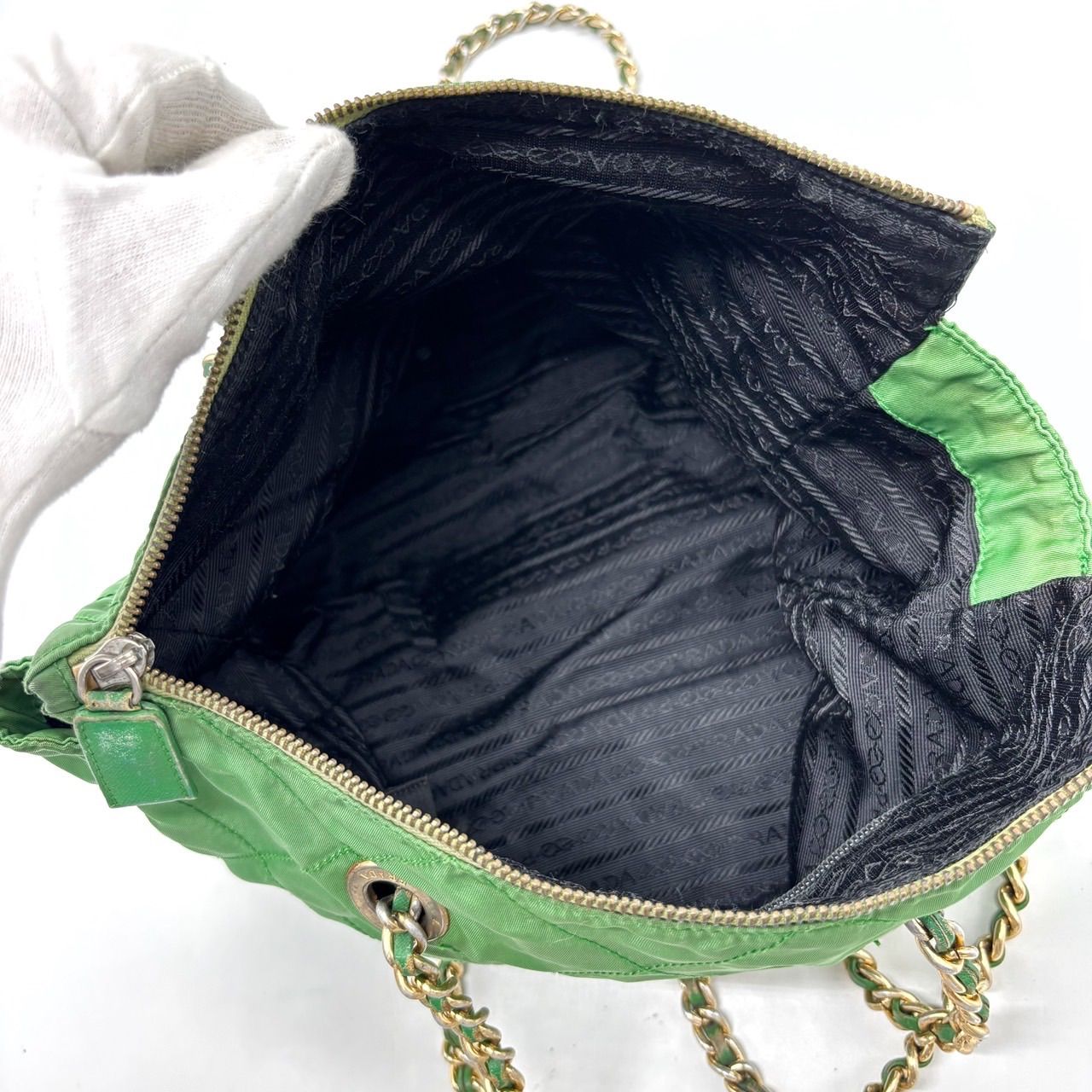 良品】 PRADA プラダ ショルダーバッグ トートバッグ キルティング 