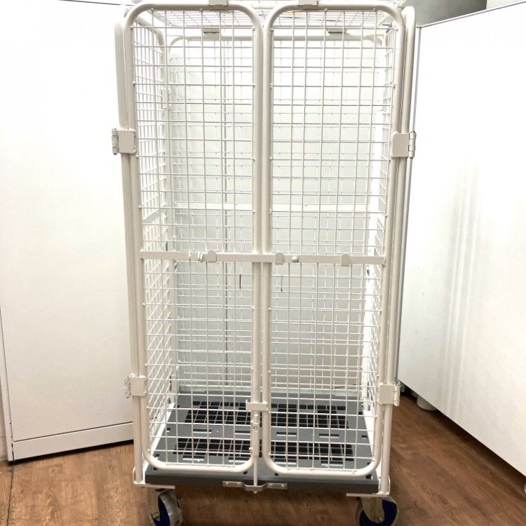 Wako PALLET|ワコーパレット SCC-8565 カーゴプレスタ 鋼製カゴ車 セキュリティカーゴ 床板プラスチック製 カゴ台車 ●100966