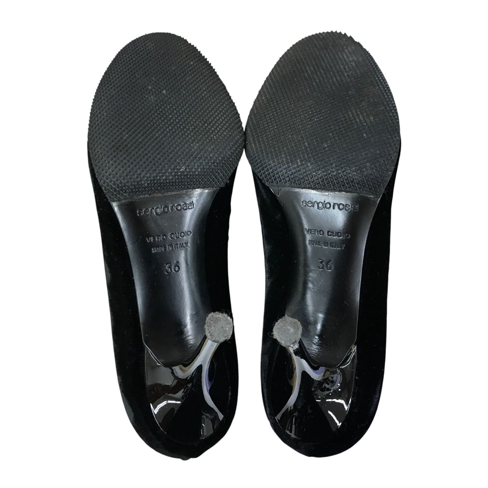 Z1465 セルジオロッシSergioRossi 黒 ピンヒール サイズ36(約23cm相当