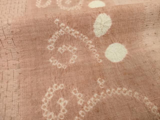 平和屋着物○上質な紬 絞り 唐草間道 正絹 逸品 AABA9768ck 平和屋着物