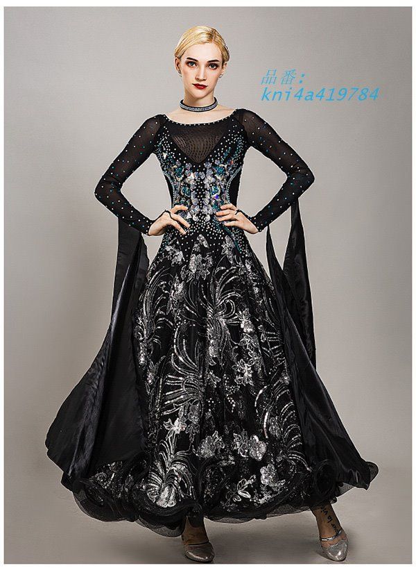 社交ダンス ドレス 競技用ドレス 発表会ドレス ドレス ワンピース モダン ドレス 社交ダンス衣装 kni4a419784