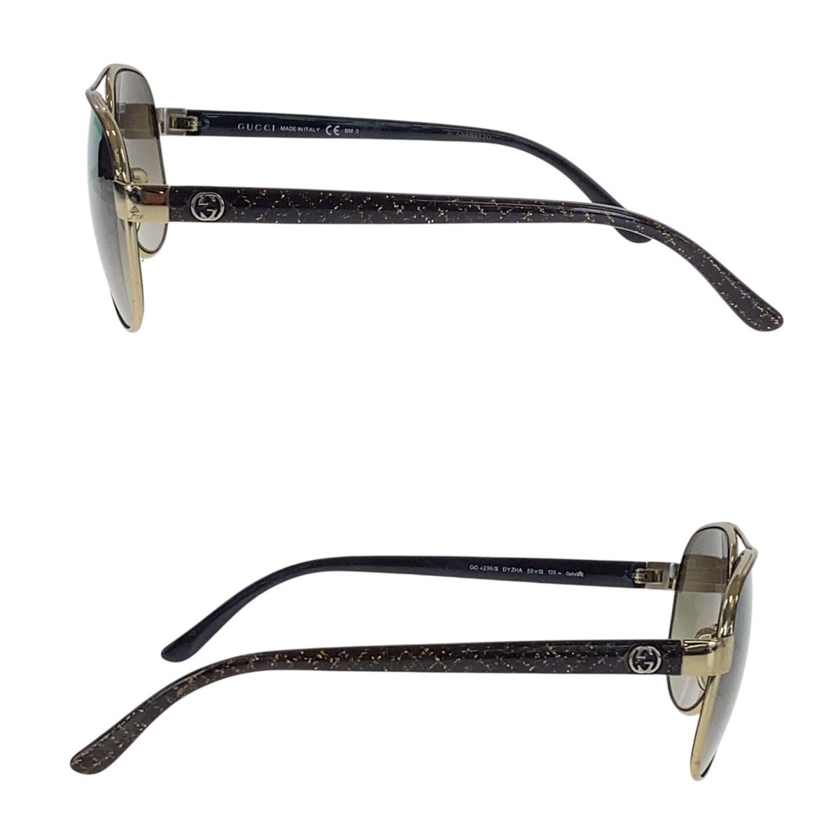 グッチ　ヴィンテージ　サングラス Gucci GG1941S 001 Gold Rectangular Sunglasses - eye-oo.com