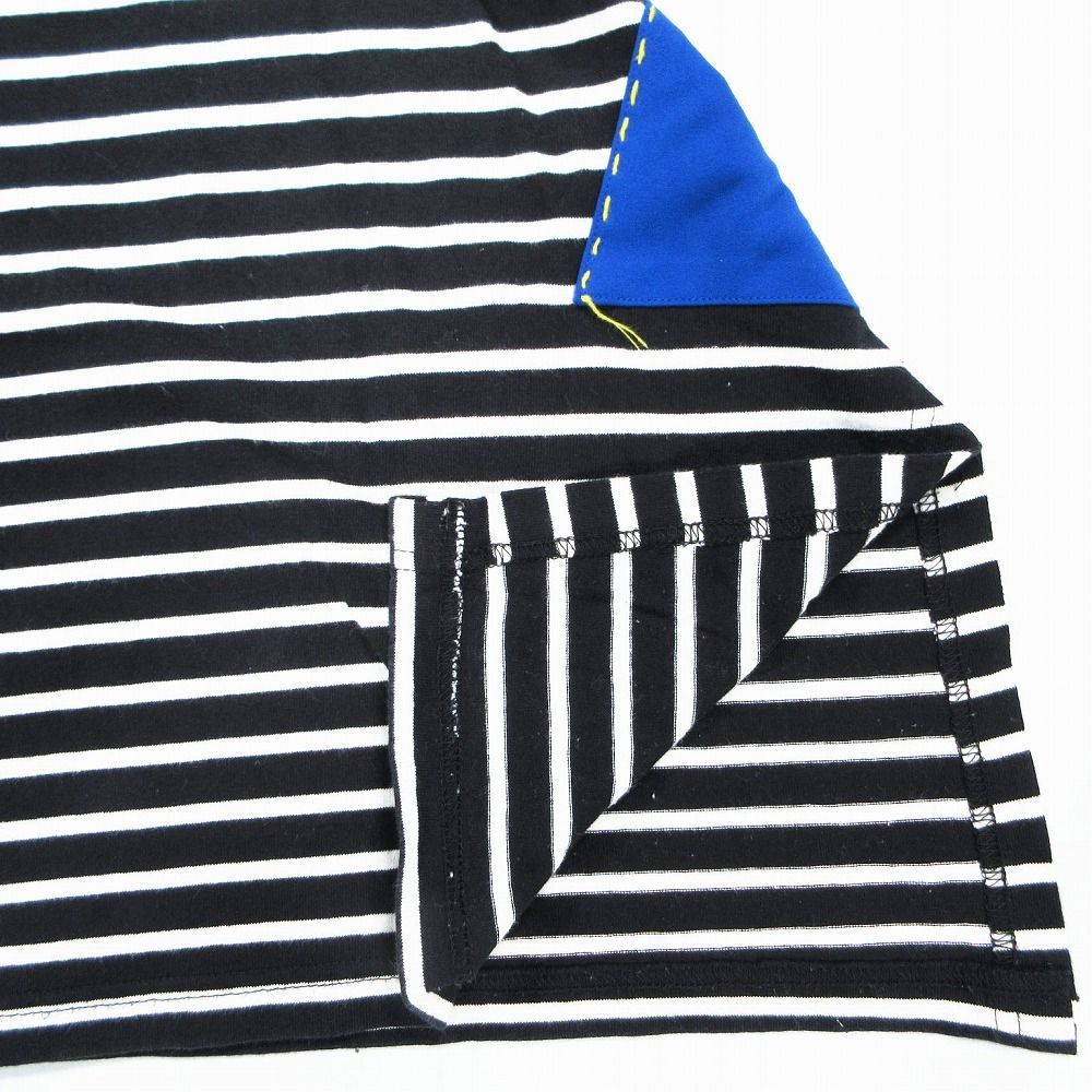 アルベロベロ ALBEROBELLO オレボレブラ ボーダー柄 ブタさん カットソー Tシャツ 七分袖 トップス 黒白 レディース 【中古】 アルベロベロ ALBEROBELLO オレボレブラ ボーダー柄 ブタさん