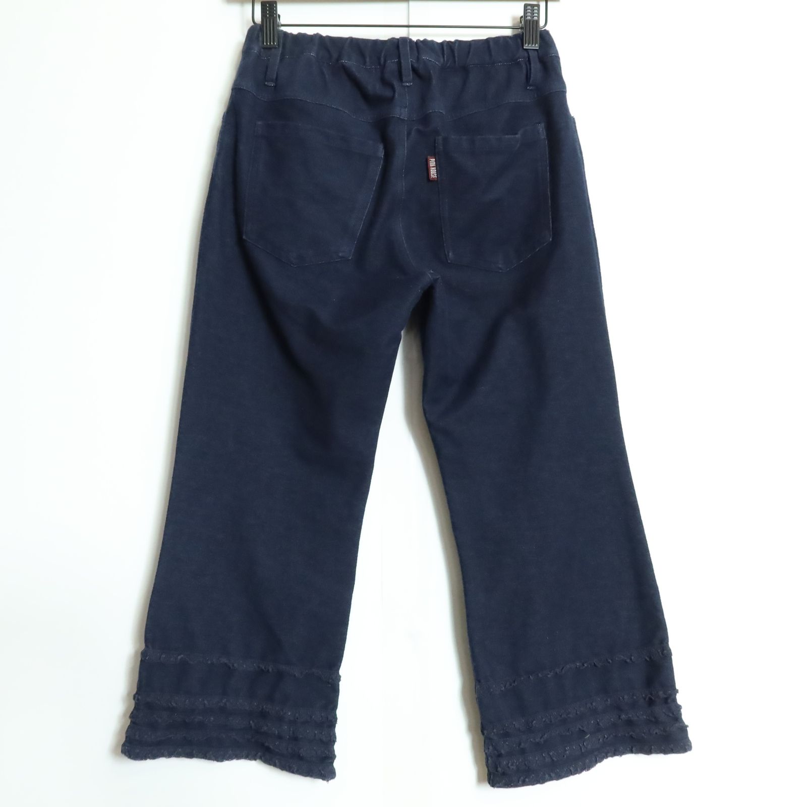 ピンクハウス☆ドロワーズ クロップドパンツ サイズM ネイビー系 裾