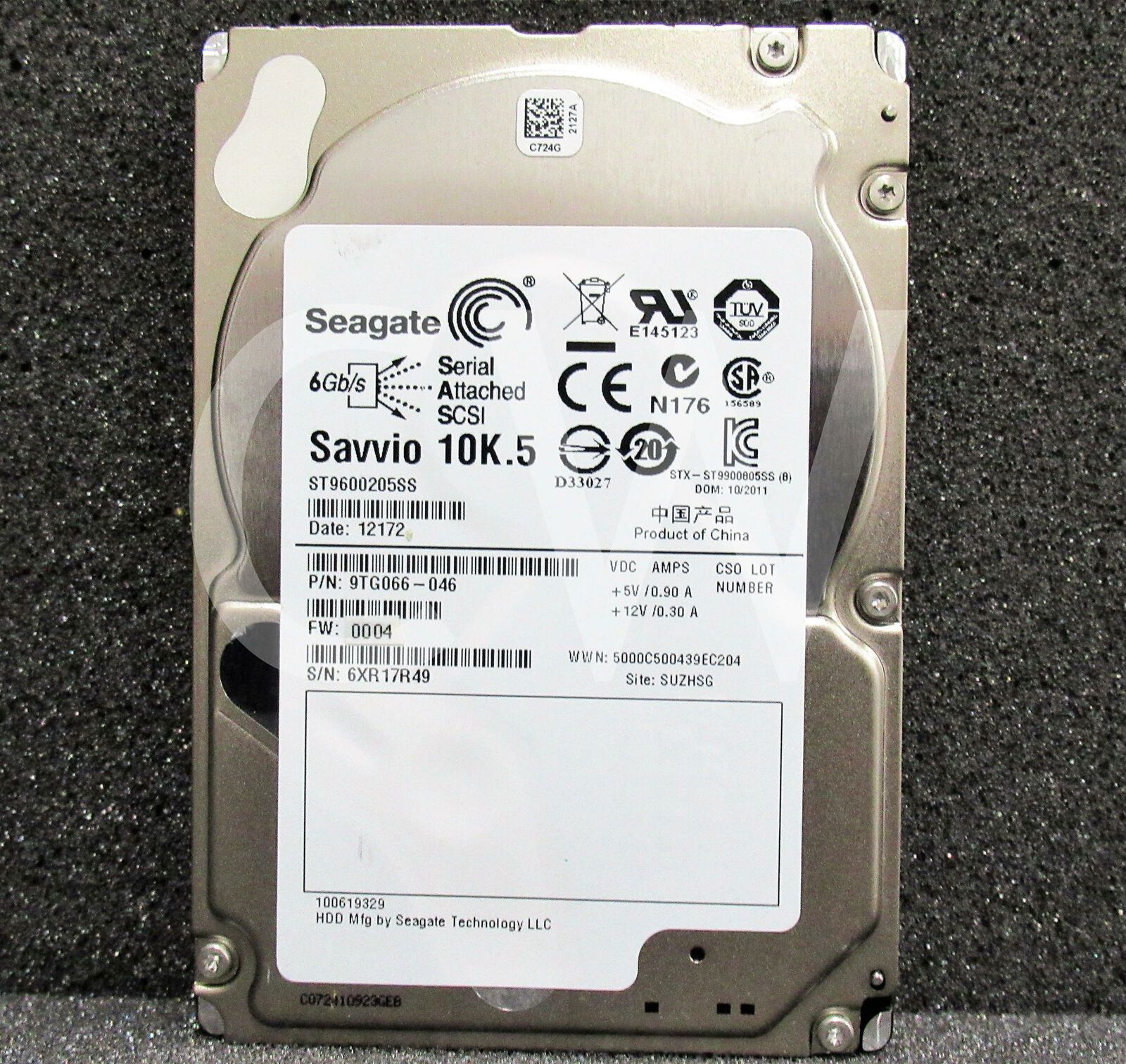 Seagate ST9600205SS 600GB 10K RPM 6Gb|s 2.5 SAS HDD Hard Drive W|