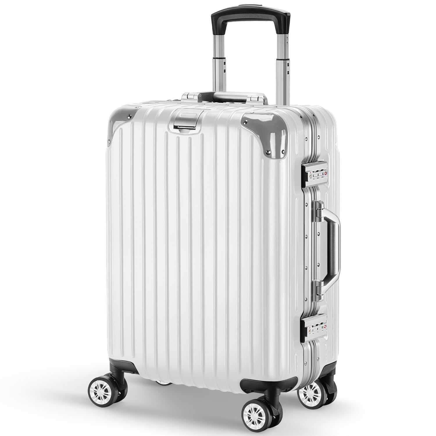 VARNIC スーツケース アルミフレーム 多機能 キャリーバッグ 機内持ち込み 超軽量 キャリーケース 大容量 乾湿分離ポケットつき 静音 ダブルキャスター 耐衝撃 保護コーナーパッド付き 360度回転 TSAローク搭載 旅行 ビジネス 出張 学生用キャ