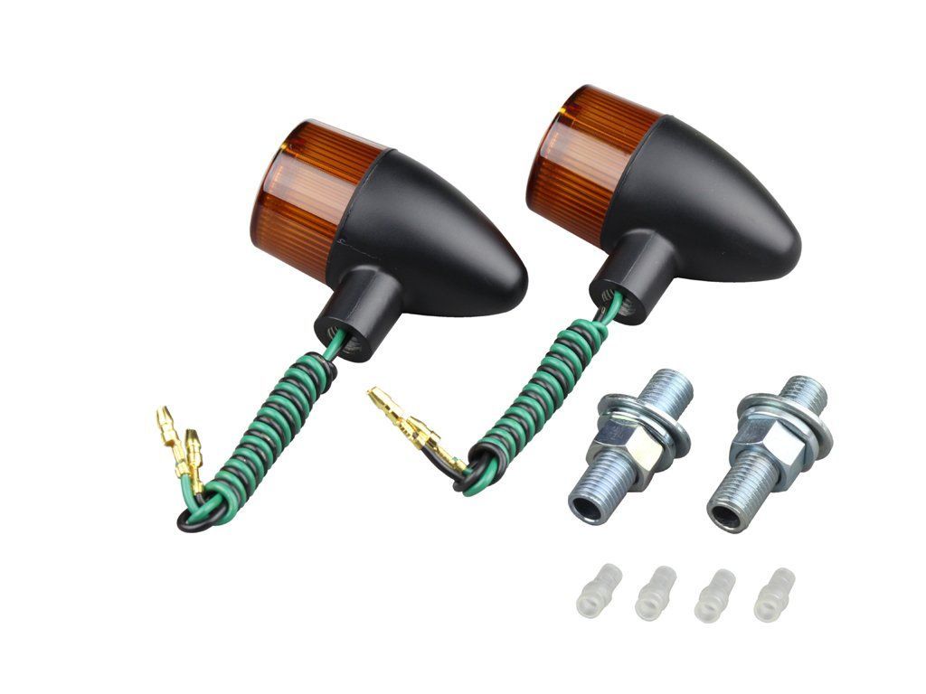 新品 ポッシュフェイス バイク用品 クラシカルウインカー 砲弾