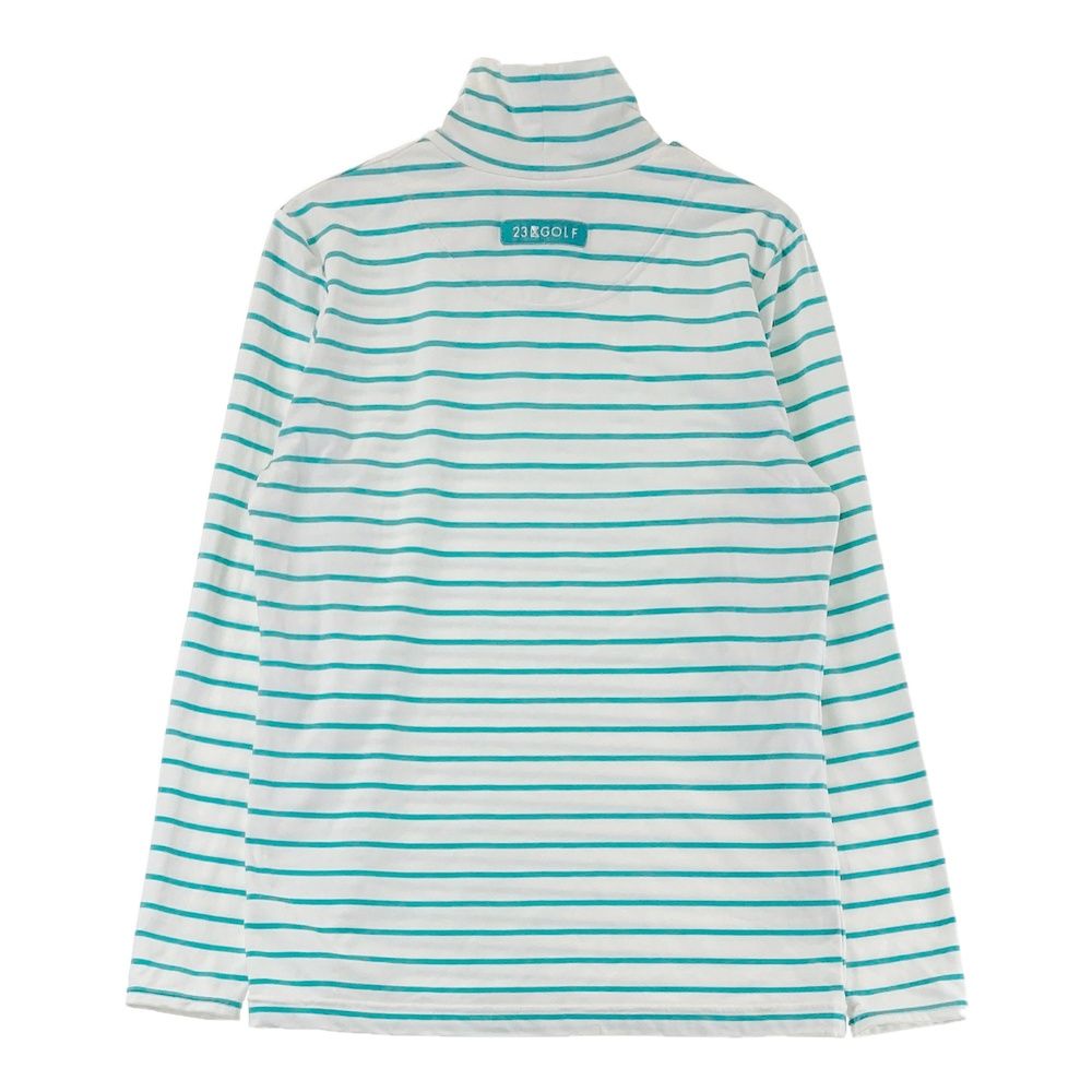 サイズ：M 23区GOLF ニジュウサンクゴルフ  モックネック 長袖Tシャツ ワッペン ボーダー柄 ホワイト系 [240101439654] ゴルフウェア メンズ ストスト 楽天市場】23区GOLF ニジュウサンクゴルフ モックネック 長袖T
