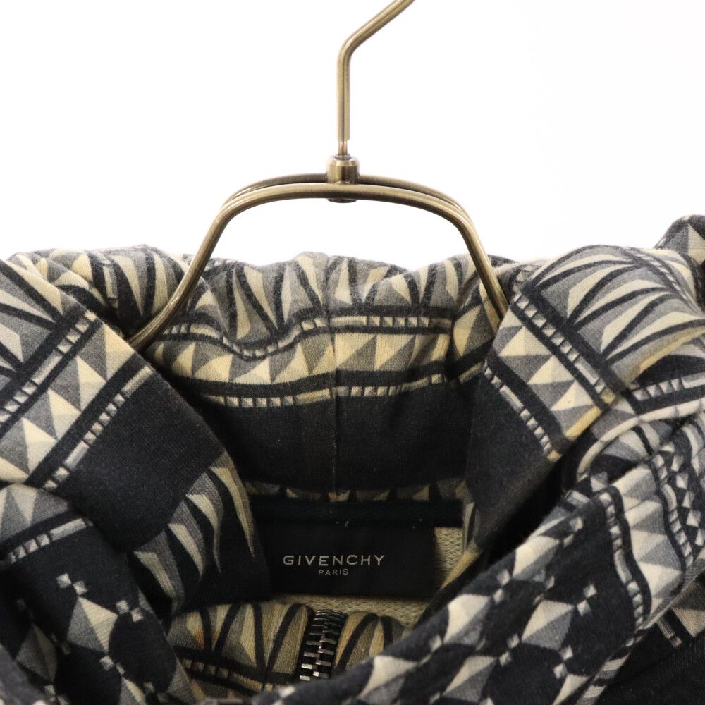 GIVENCHY ジバンシィ 10SS 幾何学柄 ジップアップパーカー 10S 7024 686 GIVENCHY (ジバンシィ) 10SS 幾何学柄 ジップアップパーカー 10S 7024