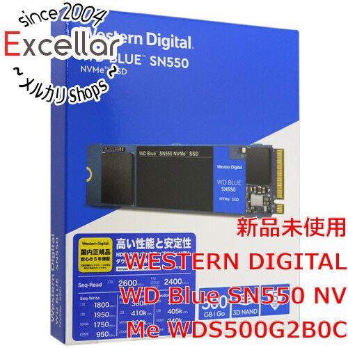 bn:14] Western Digital製 SSD WD Blue SN550 NVMe WDS500G2B0C 500GB