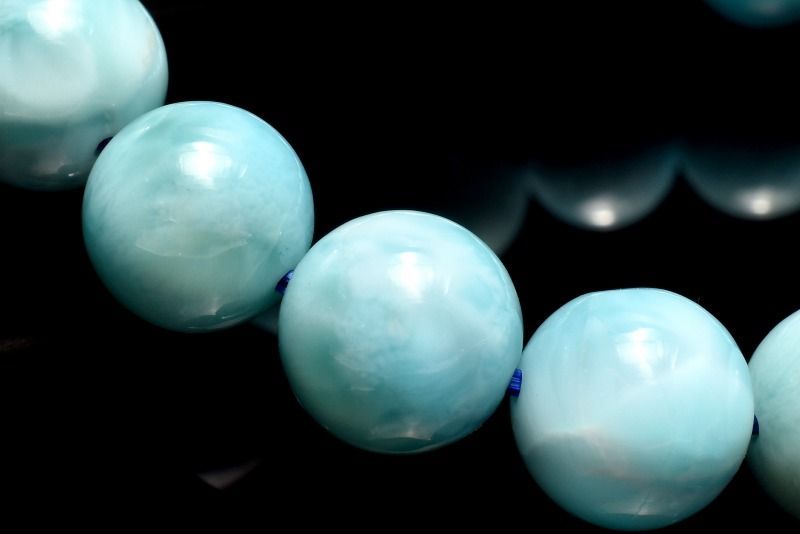 １点物 AA カリブ海の宝石 ラリマー 9-9.5mm ブレスレット パワーストーン 天然石 _MA9530